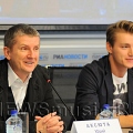 Юрий Аксюта и Алексей Воробьев на пресс-конференции Евровидения 2011