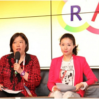 rAsia.com 2012 Jean Hsiao Wernheim, руководитель международного департамента Shanghai Synergy Culture and Entertainment Group/Shanghai Media and Entertainment Group (SMEG) и ее подопечная, певица Ruhan из Китая