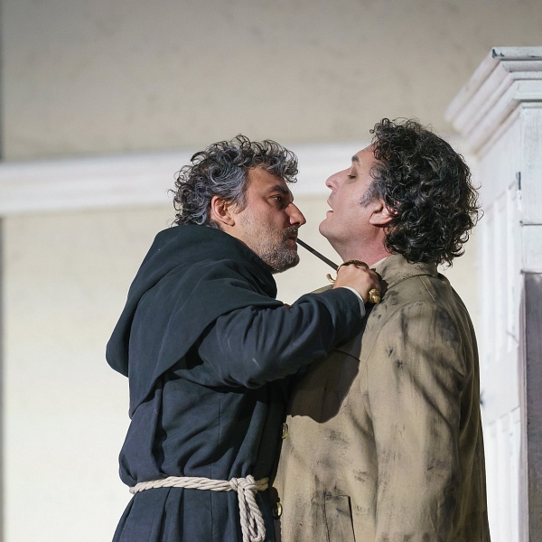 0430 Jonas Kaufmann as Don Alvaro, Ludovic Tézier as Don Carlo (c) ROH 2019 photograph by Bill Cooper