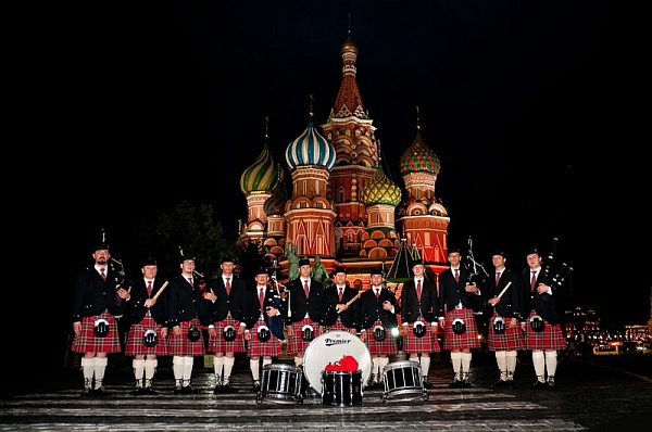 «Оркестр Волынщиков Москвы» на Красной площади