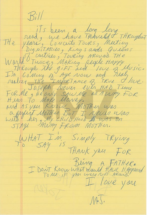 Письмо Майкла Джексона