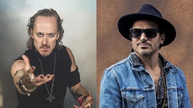 Бывший фронтмен Nazareth Карл Сентенс (слева) и его преемник Джанни Понтильо